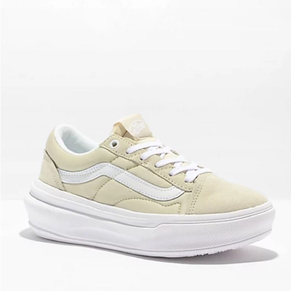 Vans Old Skool Overt CC Sand & White Shoes Size 8